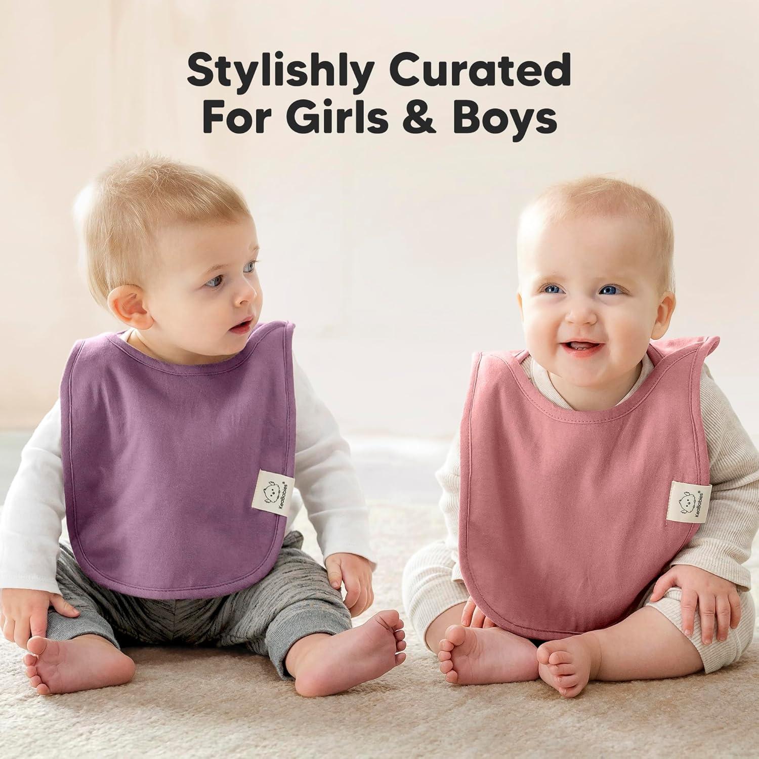 image8Pack Baby Bibs for Boys Girls  Pullover Bibs for Drooling Teething Baby Girl ampamp Boy Toddler Newborn Soft ampamp Absorbent Cute Colors Large Torso Coverage Keep Infant Clean ampamp Dry MauveDahlia