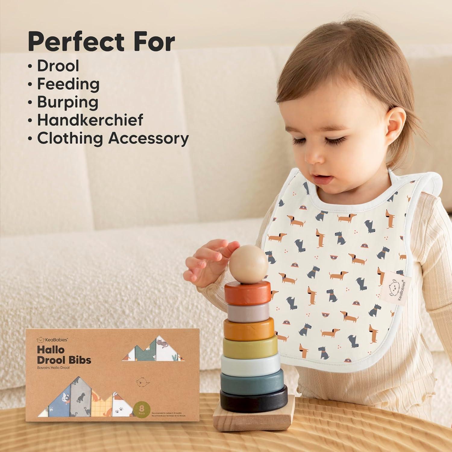 image8Pack Baby Bibs for Boys Girls  Pullover Bibs for Drooling Teething Baby Girl ampamp Boy Toddler Newborn Soft ampamp Absorbent Cute Colors Large Torso Coverage Keep Infant Clean ampamp Dry MauvePets  Paws