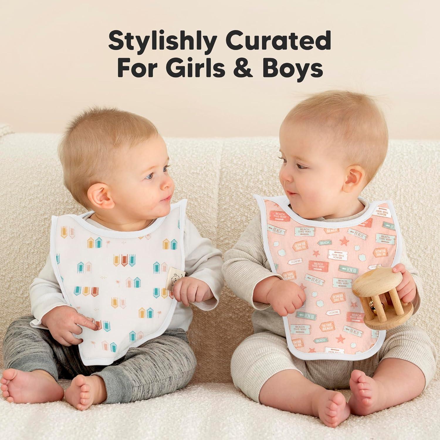 image8Pack Baby Bibs for Boys Girls  Pullover Bibs for Drooling Teething Baby Girl ampamp Boy Toddler Newborn Soft ampamp Absorbent Cute Colors Large Torso Coverage Keep Infant Clean ampamp Dry MauvePrism