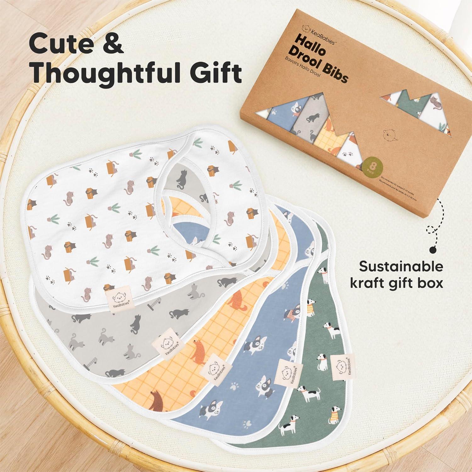 image8Pack Baby Bibs for Boys Girls  Pullover Bibs for Drooling Teething Baby Girl ampamp Boy Toddler Newborn Soft ampamp Absorbent Cute Colors Large Torso Coverage Keep Infant Clean ampamp Dry MauvePets  Paws