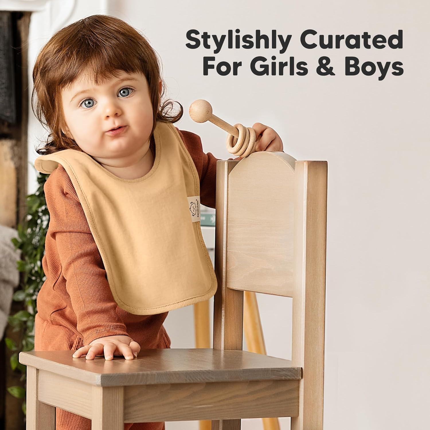 image8Pack Baby Bibs for Boys Girls  Pullover Bibs for Drooling Teething Baby Girl ampamp Boy Toddler Newborn Soft ampamp Absorbent Cute Colors Large Torso Coverage Keep Infant Clean ampamp Dry MauveButterflies