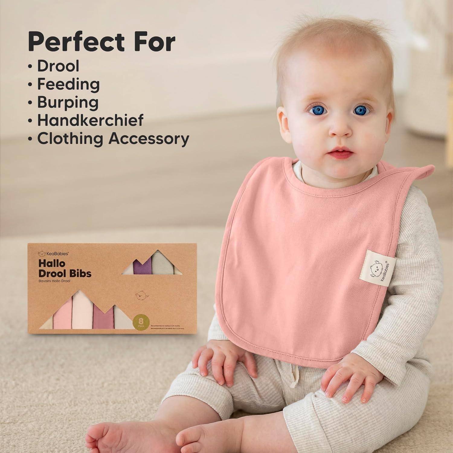 image8Pack Baby Bibs for Boys Girls  Pullover Bibs for Drooling Teething Baby Girl ampamp Boy Toddler Newborn Soft ampamp Absorbent Cute Colors Large Torso Coverage Keep Infant Clean ampamp Dry MauveFleur