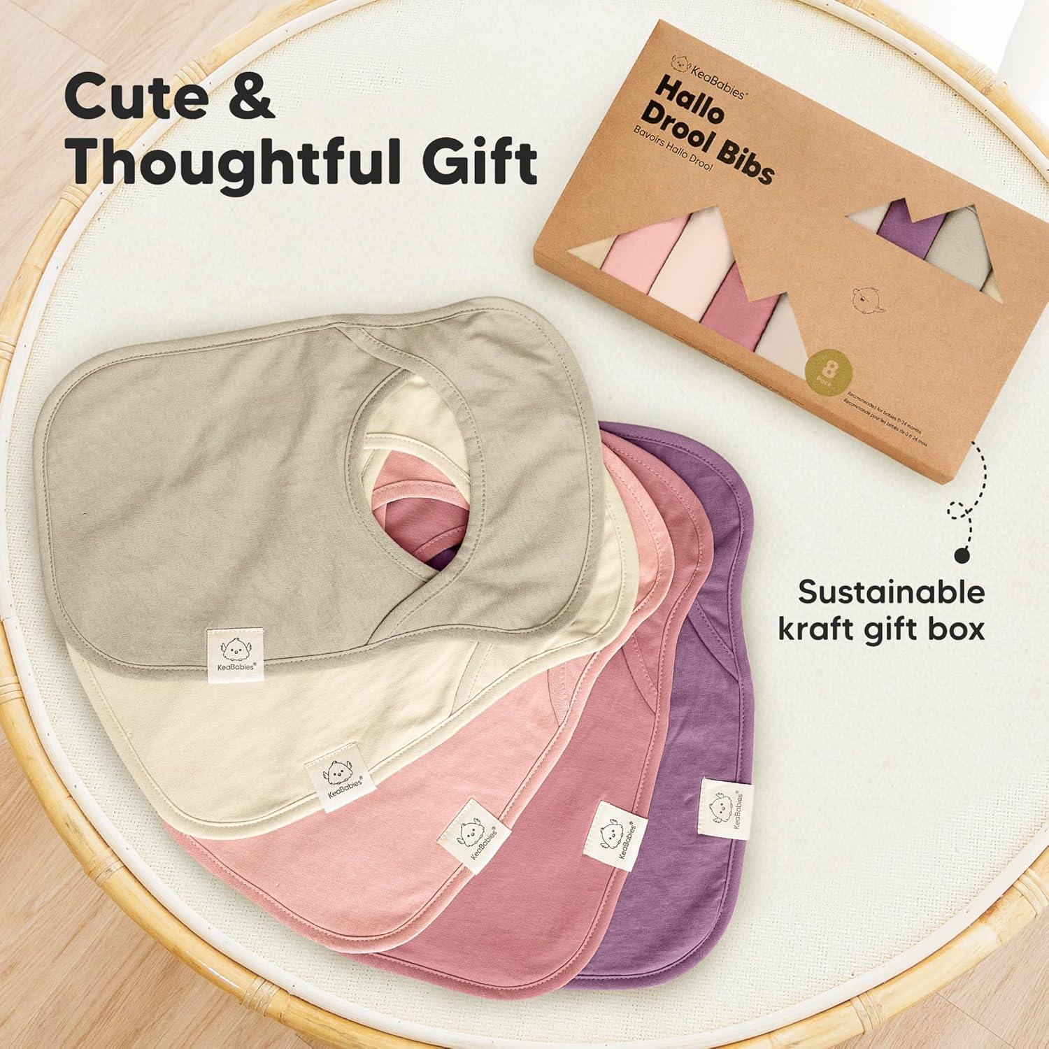 image8Pack Baby Bibs for Boys Girls  Pullover Bibs for Drooling Teething Baby Girl ampamp Boy Toddler Newborn Soft ampamp Absorbent Cute Colors Large Torso Coverage Keep Infant Clean ampamp Dry MauveDahlia