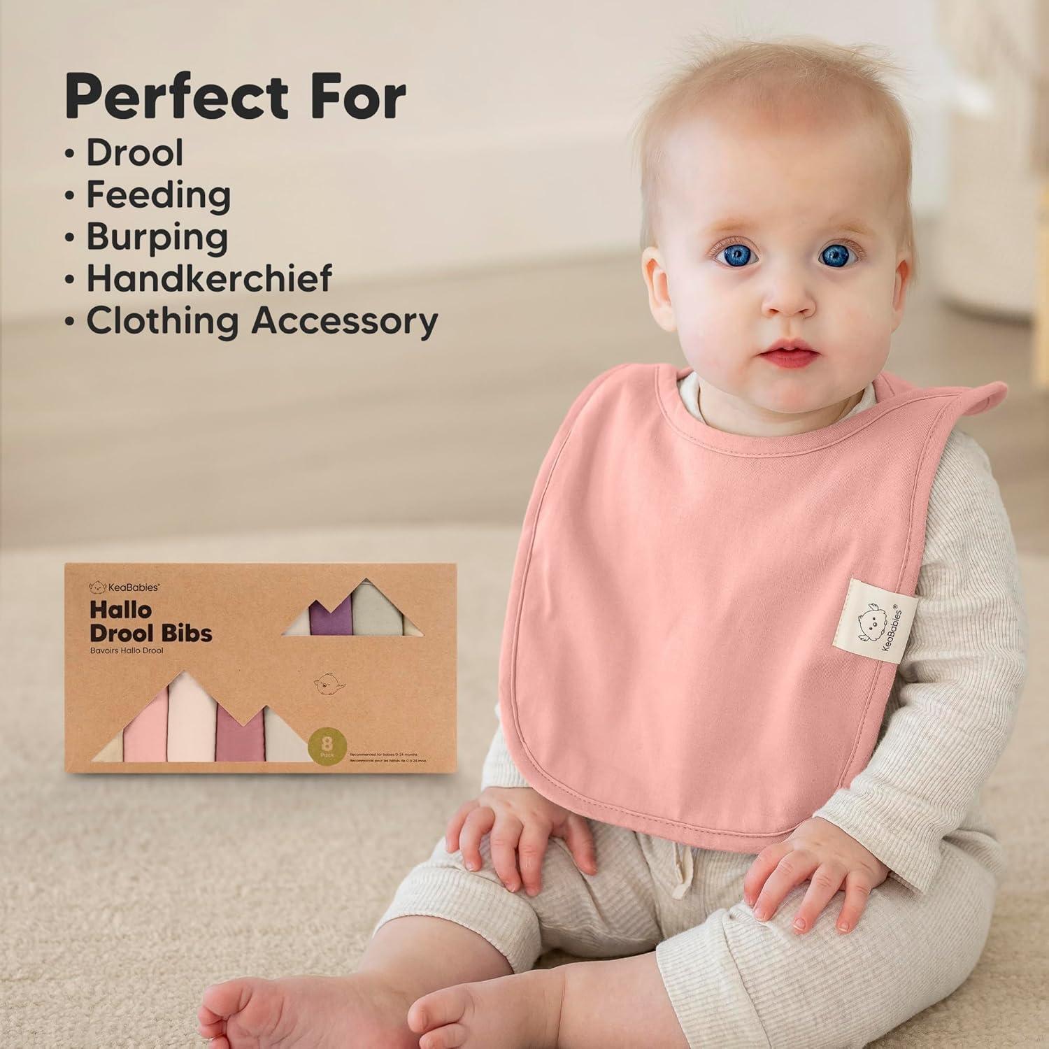 image8Pack Baby Bibs for Boys Girls  Pullover Bibs for Drooling Teething Baby Girl ampamp Boy Toddler Newborn Soft ampamp Absorbent Cute Colors Large Torso Coverage Keep Infant Clean ampamp Dry MauveDahlia