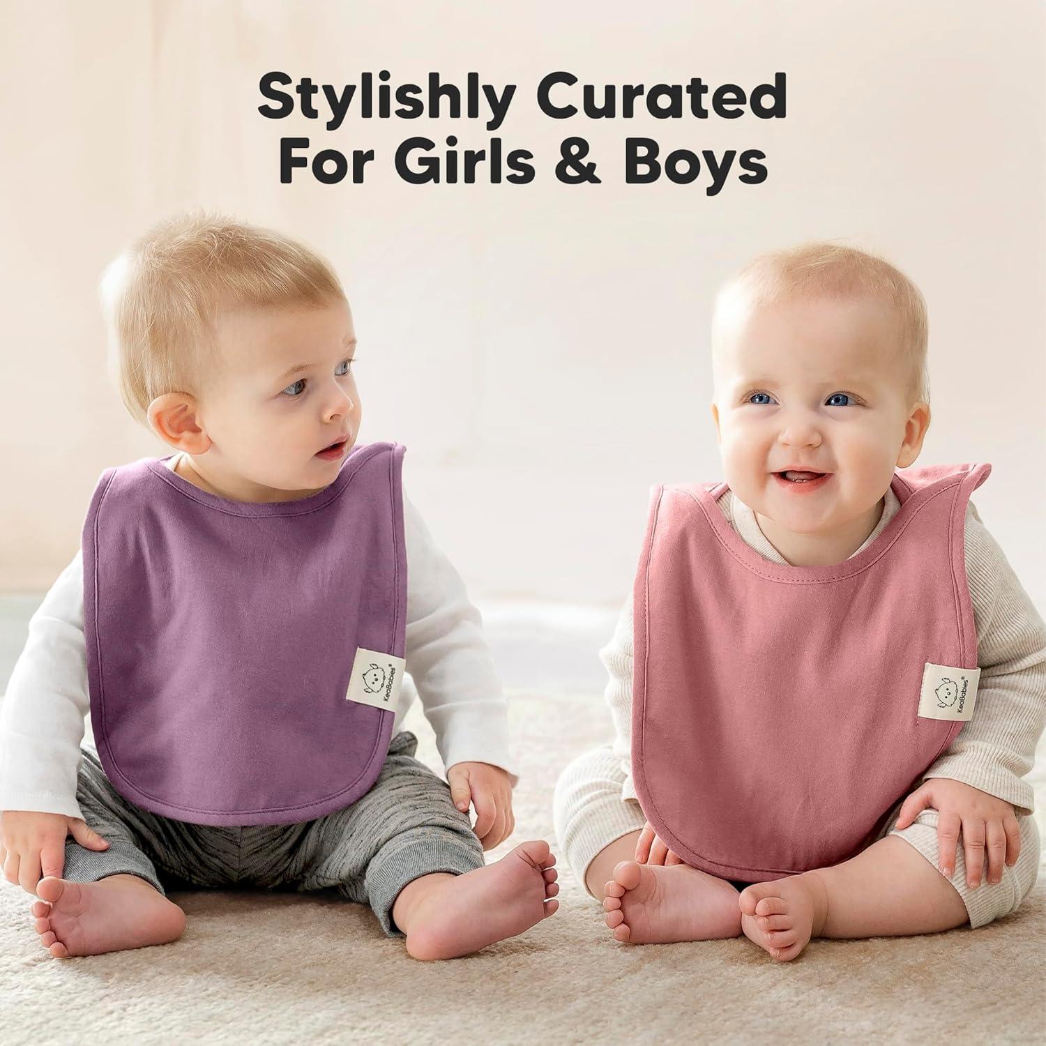 image8Pack Baby Bibs for Boys Girls  Pullover Bibs for Drooling Teething Baby Girl ampamp Boy Toddler Newborn Soft ampamp Absorbent Cute Colors Large Torso Coverage Keep Infant Clean ampamp Dry MauveFleur