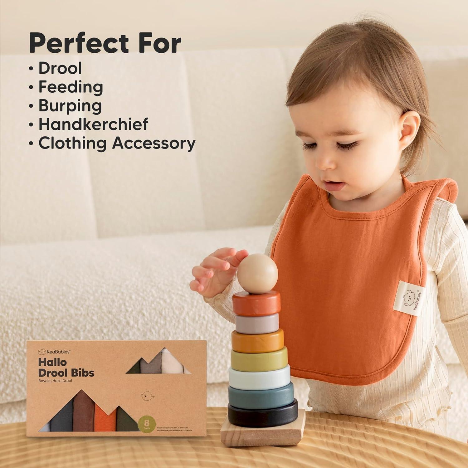 image8Pack Baby Bibs for Boys Girls  Pullover Bibs for Drooling Teething Baby Girl ampamp Boy Toddler Newborn Soft ampamp Absorbent Cute Colors Large Torso Coverage Keep Infant Clean ampamp Dry MauveSahara