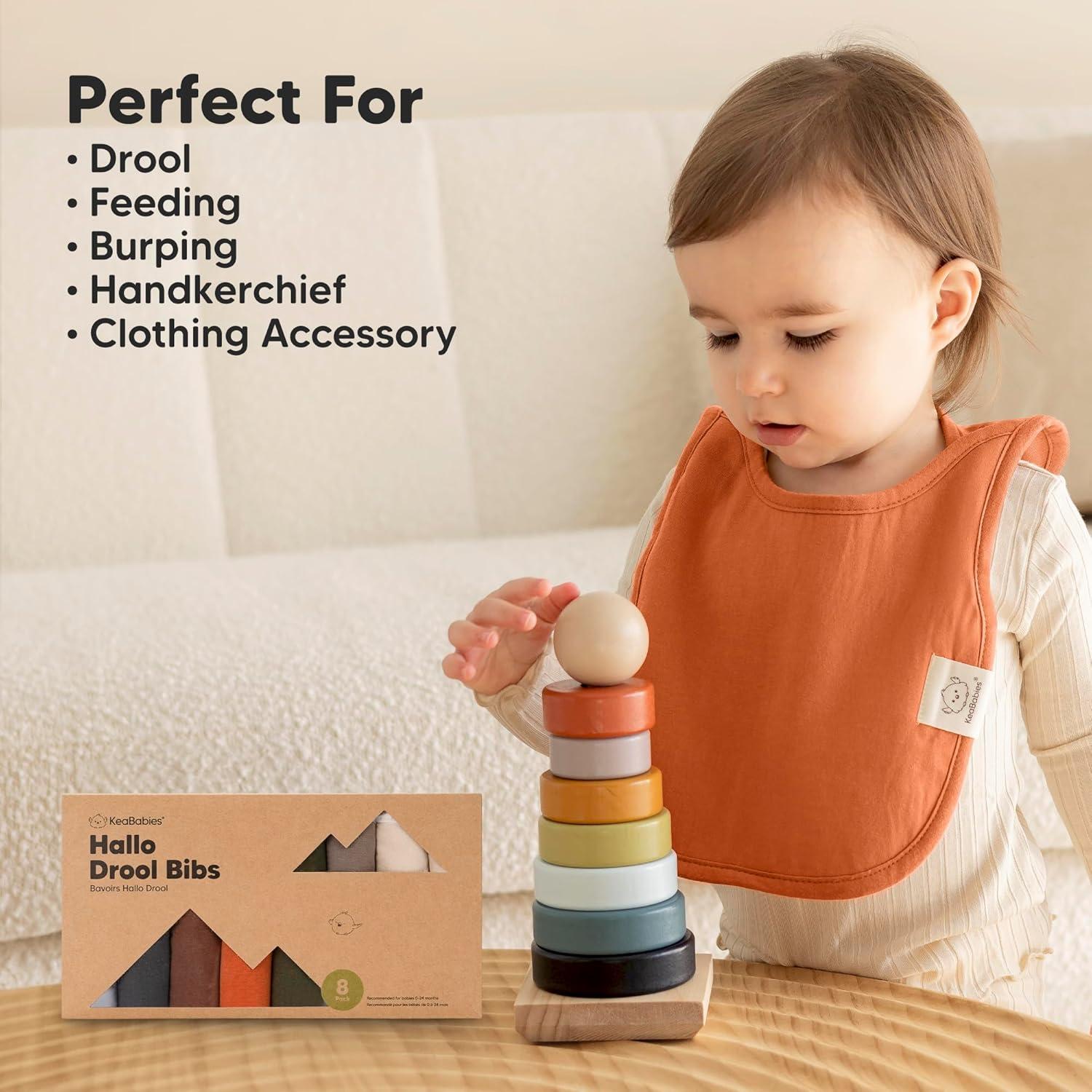 image8Pack Baby Bibs for Boys Girls  Pullover Bibs for Drooling Teething Baby Girl ampamp Boy Toddler Newborn Soft ampamp Absorbent Cute Colors Large Torso Coverage Keep Infant Clean ampamp Dry MauveBrick