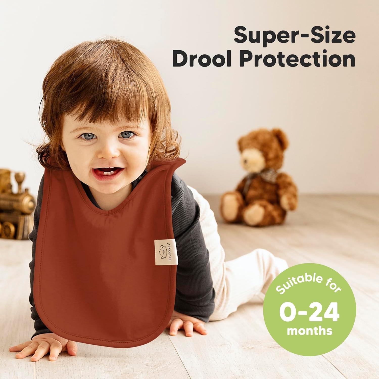 image8Pack Baby Bibs for Boys Girls  Pullover Bibs for Drooling Teething Baby Girl ampamp Boy Toddler Newborn Soft ampamp Absorbent Cute Colors Large Torso Coverage Keep Infant Clean ampamp Dry MauveSahara