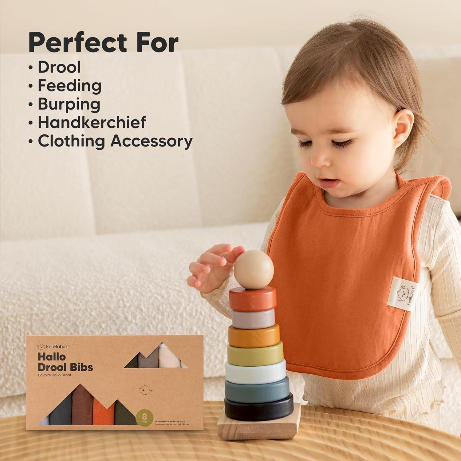 image8Pack Baby Bibs for Boys Girls  Pullover Bibs for Drooling Teething Baby Girl ampamp Boy Toddler Newborn Soft ampamp Absorbent Cute Colors Large Torso Coverage Keep Infant Clean ampamp Dry MauveEclipse