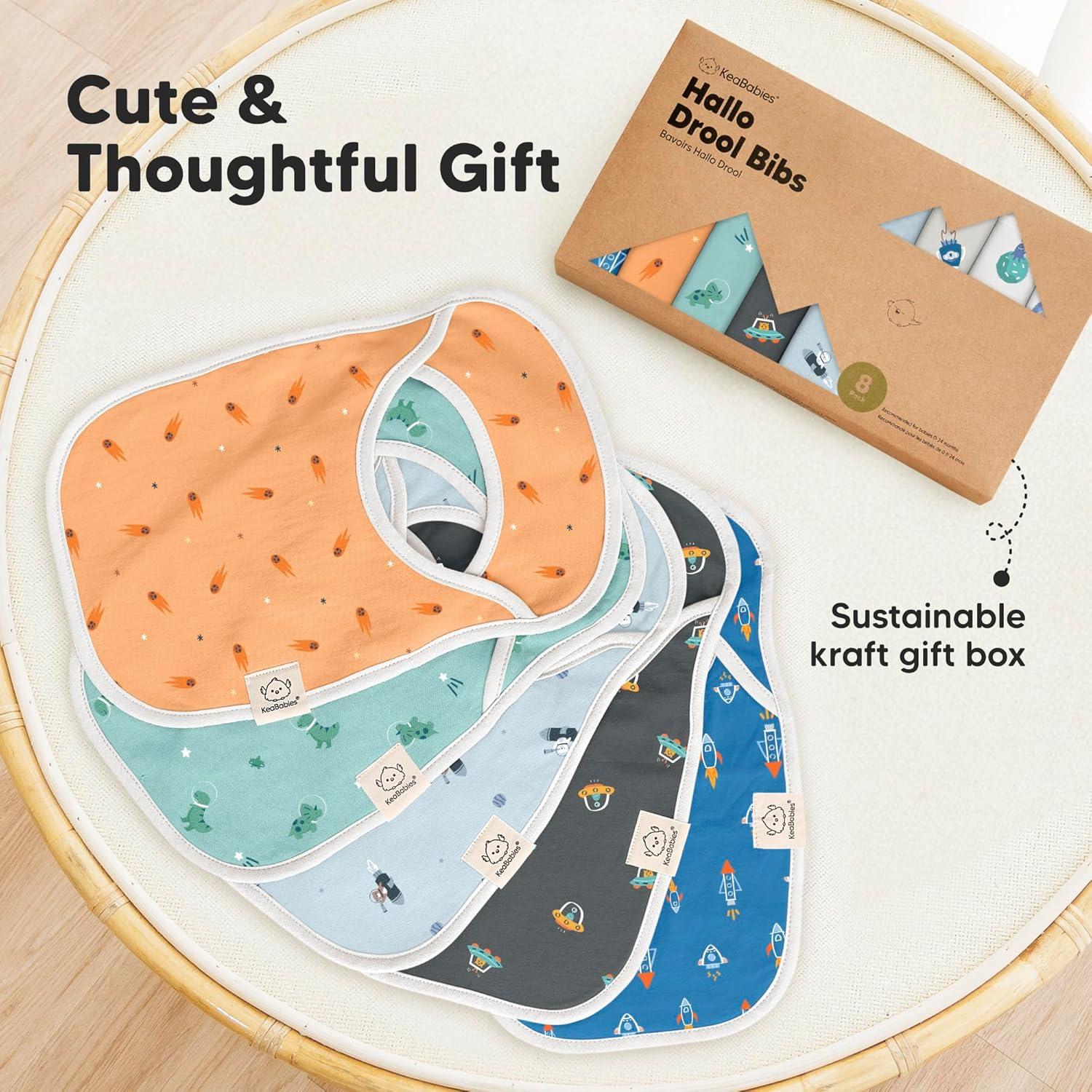 image8Pack Baby Bibs for Boys Girls  Pullover Bibs for Drooling Teething Baby Girl ampamp Boy Toddler Newborn Soft ampamp Absorbent Cute Colors Large Torso Coverage Keep Infant Clean ampamp Dry MauveCosmo