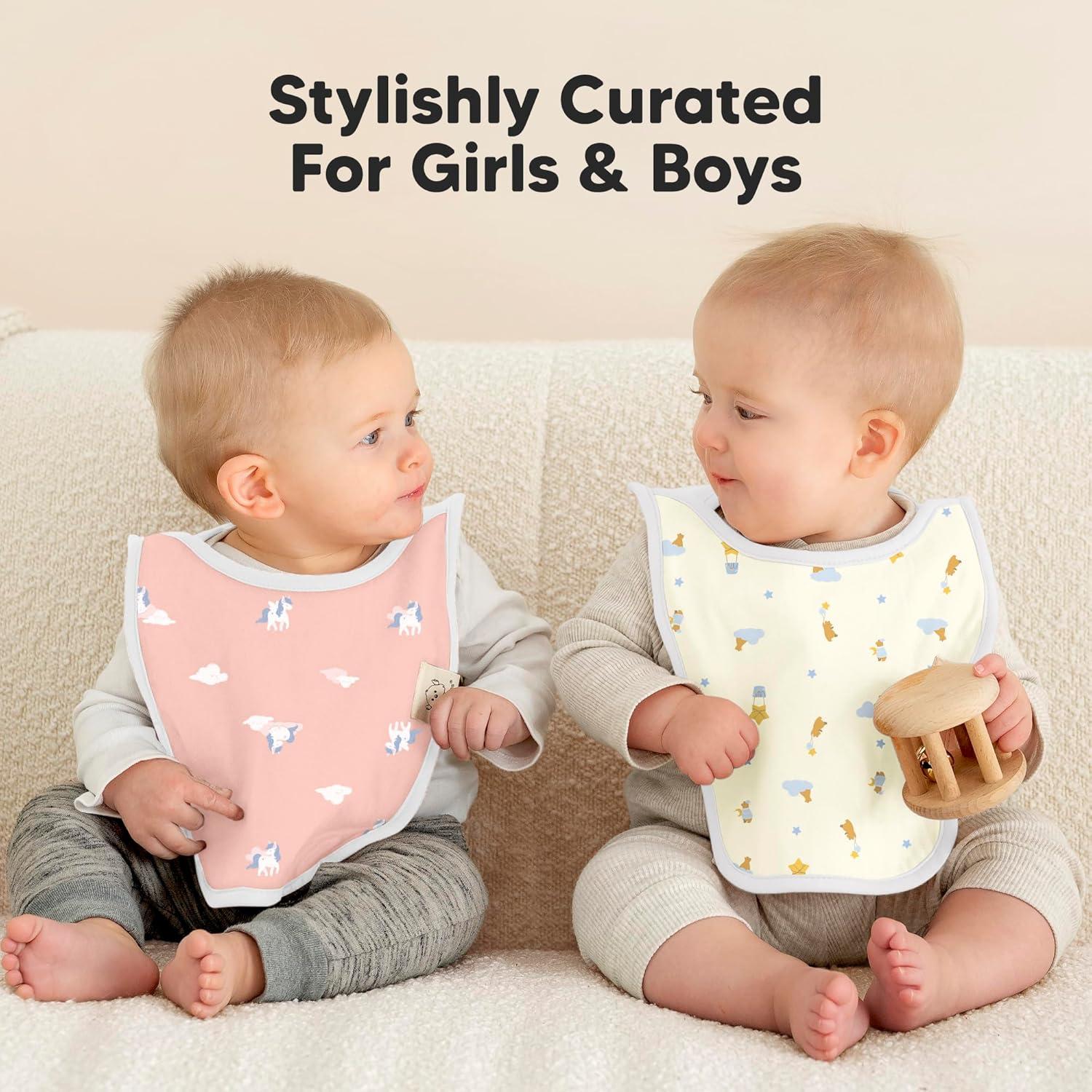 image8Pack Baby Bibs for Boys Girls  Pullover Bibs for Drooling Teething Baby Girl ampamp Boy Toddler Newborn Soft ampamp Absorbent Cute Colors Large Torso Coverage Keep Infant Clean ampamp Dry MauveDreamers