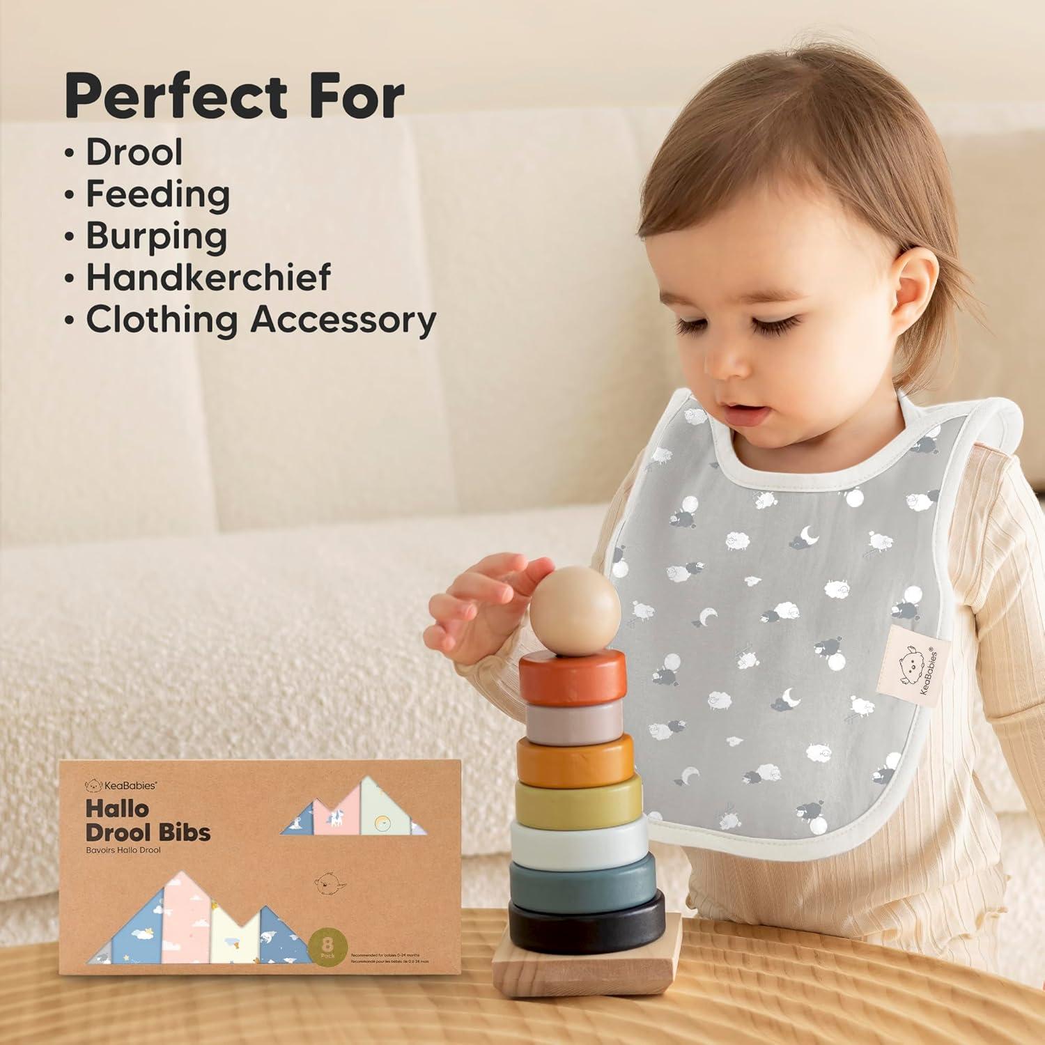 image8Pack Baby Bibs for Boys Girls  Pullover Bibs for Drooling Teething Baby Girl ampamp Boy Toddler Newborn Soft ampamp Absorbent Cute Colors Large Torso Coverage Keep Infant Clean ampamp Dry MauveDreamers