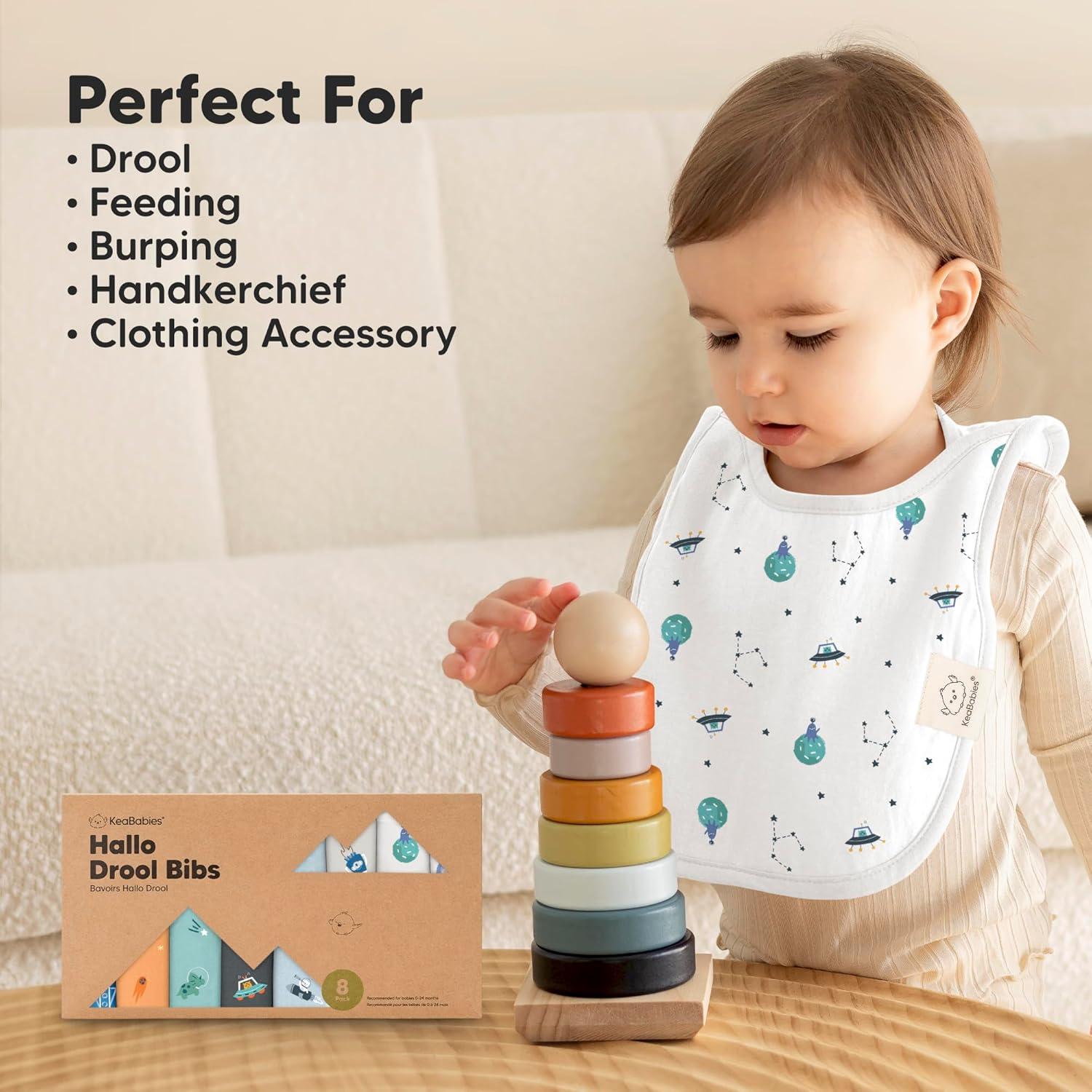 image8Pack Baby Bibs for Boys Girls  Pullover Bibs for Drooling Teething Baby Girl ampamp Boy Toddler Newborn Soft ampamp Absorbent Cute Colors Large Torso Coverage Keep Infant Clean ampamp Dry MauveCosmo