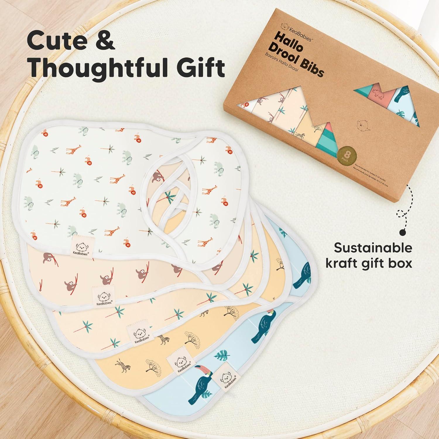 image8Pack Baby Bibs for Boys Girls  Pullover Bibs for Drooling Teething Baby Girl ampamp Boy Toddler Newborn Soft ampamp Absorbent Cute Colors Large Torso Coverage Keep Infant Clean ampamp Dry MauveWildscape