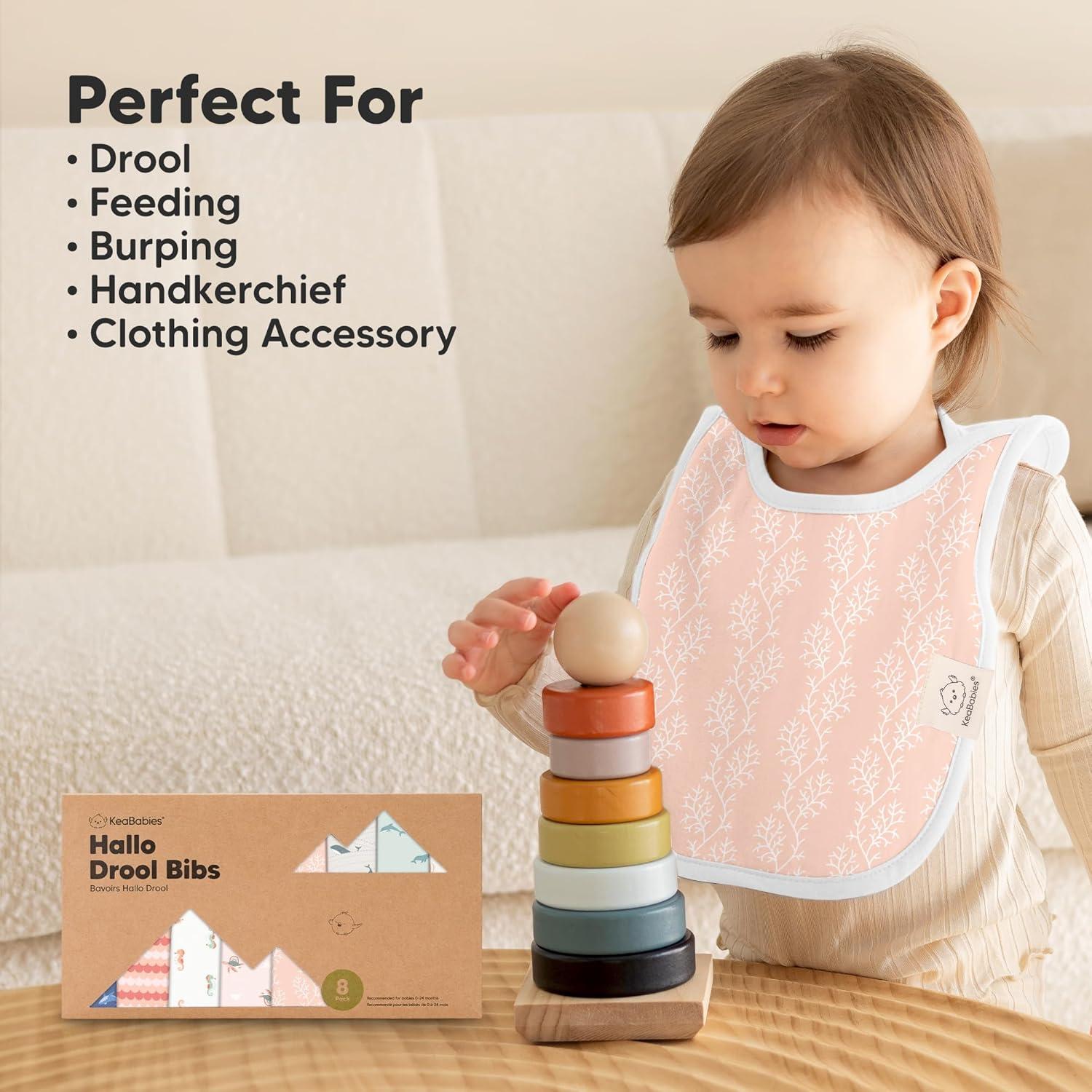 image8Pack Baby Bibs for Boys Girls  Pullover Bibs for Drooling Teething Baby Girl ampamp Boy Toddler Newborn Soft ampamp Absorbent Cute Colors Large Torso Coverage Keep Infant Clean ampamp Dry MauveMarine Muse