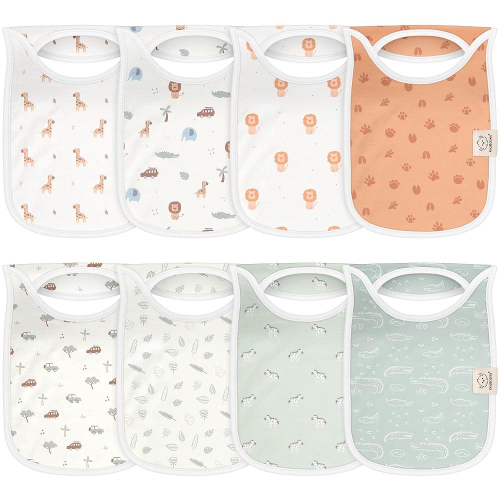 image8Pack Baby Bibs for Boys Girls  Pullover Bibs for Drooling Teething Baby Girl ampamp Boy Toddler Newborn Soft ampamp Absorbent Cute Colors Large Torso Coverage Keep Infant Clean ampamp Dry MauveWilderness