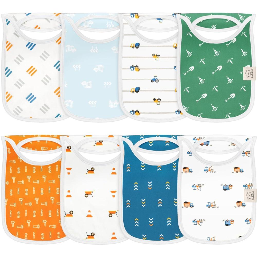 image8Pack Baby Bibs for Boys Girls  Pullover Bibs for Drooling Teething Baby Girl ampamp Boy Toddler Newborn Soft ampamp Absorbent Cute Colors Large Torso Coverage Keep Infant Clean ampamp Dry MauveBuilders