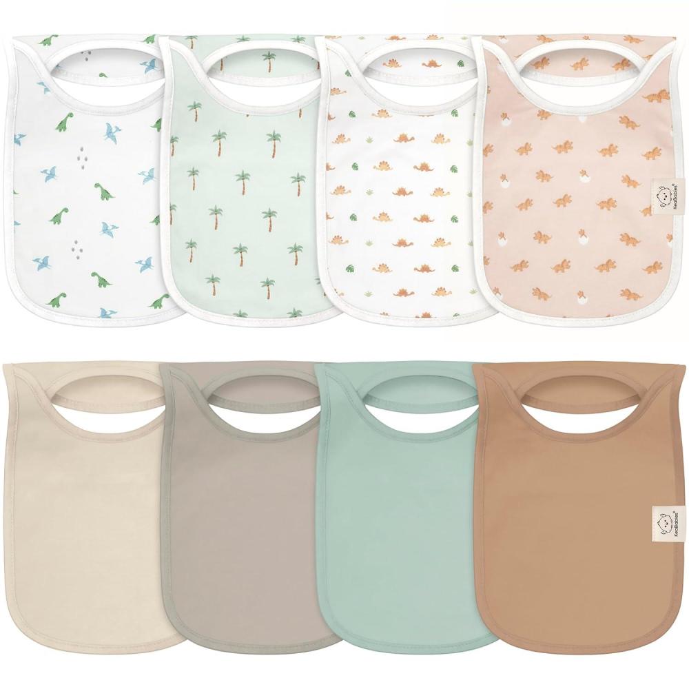 image8Pack Baby Bibs for Boys Girls  Pullover Bibs for Drooling Teething Baby Girl ampamp Boy Toddler Newborn Soft ampamp Absorbent Cute Colors Large Torso Coverage Keep Infant Clean ampamp Dry MauveRoarsome