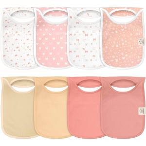 image8Pack Baby Bibs for Boys Girls  Pullover Bibs for Drooling Teething Baby Girl ampamp Boy Toddler Newborn Soft ampamp Absorbent Cute Colors Large Torso Coverage Keep Infant Clean ampamp Dry MauveButterflies