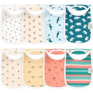 image8Pack Baby Bibs for Boys Girls  Pullover Bibs for Drooling Teething Baby Girl ampamp Boy Toddler Newborn Soft ampamp Absorbent Cute Colors Large Torso Coverage Keep Infant Clean ampamp Dry MauveWildscape