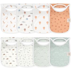 image8Pack Baby Bibs for Boys Girls  Pullover Bibs for Drooling Teething Baby Girl ampamp Boy Toddler Newborn Soft ampamp Absorbent Cute Colors Large Torso Coverage Keep Infant Clean ampamp Dry MauveWilderness