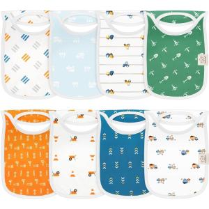image8Pack Baby Bibs for Boys Girls  Pullover Bibs for Drooling Teething Baby Girl ampamp Boy Toddler Newborn Soft ampamp Absorbent Cute Colors Large Torso Coverage Keep Infant Clean ampamp Dry MauveBuilders