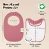 image8Pack Organic Baby Bibs for Girls Boys  Quilted Cotton Cloth Baby Drool Bibs for Drooling and Teething Toddler Newborn Infant Soft ampamp Super Absorbent DriftwoodRosewood