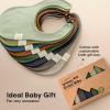 image8Pack Organic Baby Bibs for Girls Boys  Quilted Cotton Cloth Baby Drool Bibs for Drooling and Teething Toddler Newborn Infant Soft ampamp Super Absorbent DriftwoodHunter