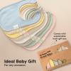 image8Pack Organic Baby Bibs for Girls Boys  Quilted Cotton Cloth Baby Drool Bibs for Drooling and Teething Toddler Newborn Infant Soft ampamp Super Absorbent DriftwoodDawn