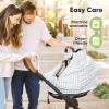 imageBaby Car Seat Cover for Boys Girls  Breathable Infant Carseat Canopy for Winter Rain Universal Stretchy Fit Nursing Cover for Breastfeeding Newborns Super Soft Easy Access Zip Window IndigoFable
