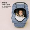 imageBaby Car Seat Cover for Boys Girls  Breathable Infant Carseat Canopy for Winter Rain Universal Stretchy Fit Nursing Cover for Breastfeeding Newborns Super Soft Easy Access Zip Window IndigoIndigo