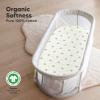 image2Pack Organic Bassinet Sheets for Girls Boys  100 Cotton Bassinet Mattress Sheets Compatible with Halo Bassinest Swivel Sleeper GracoBaby DelightChiccoUnisex Fitted Bassinet Sheets SavannahNibblesBruce