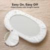 image2Pack Organic Bassinet Sheets for Girls Boys  100 Cotton Bassinet Mattress Sheets Compatible with Halo Bassinest Swivel Sleeper GracoBaby DelightChiccoUnisex Fitted Bassinet Sheets SavannahMeadow