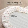 image2Pack Organic Bassinet Sheets for Girls Boys  100 Cotton Bassinet Mattress Sheets Compatible with Halo Bassinest Swivel Sleeper GracoBaby DelightChiccoUnisex Fitted Bassinet Sheets SavannahButterflies