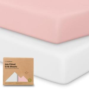 imageKeaBabies 2Pack Baby Crib Sheets for Boys Girls  52x28 Viscose Derived from Bamboo Toddler Bed Sheets Neutral Fitted Crib Mattress Cover for Standard Baby Bedding Soft ampamp Cozy Beach DayRose
