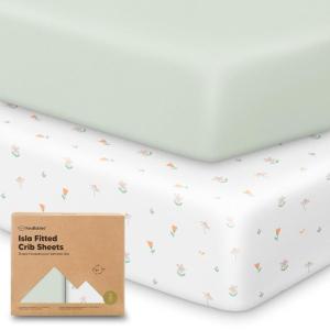 imageKeaBabies 2Pack Baby Crib Sheets for Boys Girls  52x28 Viscose Derived from Bamboo Toddler Bed Sheets Neutral Fitted Crib Mattress Cover for Standard Baby Bedding Soft ampamp Cozy Beach DayWildflowers