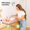 image2Pack Organic Changing Pad Covers for Girl Boy Neutral  100 Cotton Changing Table Pad Cover Soft Baby Nursery Diaper Changing Pad Sheets Contour Changing Pads Liners Change Pad Cover FoxtrotRose