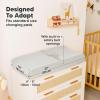 image2Pack Organic Changing Pad Covers for Girl Boy Neutral  100 Cotton Changing Table Pad Cover Soft Baby Nursery Diaper Changing Pad Sheets Contour Changing Pads Liners Change Pad Cover FoxtrotFrench Gray