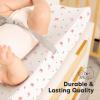 image2Pack Organic Changing Pad Covers for Girl Boy Neutral  100 Cotton Changing Table Pad Cover Soft Baby Nursery Diaper Changing Pad Sheets Contour Changing Pads Liners Change Pad Cover FoxtrotButterflies