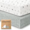 imageKeaBabies 2Pack Muslin Crib Sheets for Boys Girls  100 Organic Cotton Fitted Baby Crib Mattress Sheet Soft Breathable Standard Toddler Bed Cover Bedding Set Neutral Durable 52x28 Soft WhiteNordic