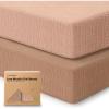 imageKeaBabies 2Pack Muslin Crib Sheets for Boys Girls  100 Organic Cotton Fitted Baby Crib Mattress Sheet Soft Breathable Standard Toddler Bed Cover Bedding Set Neutral Durable 52x28 Soft WhiteRusset