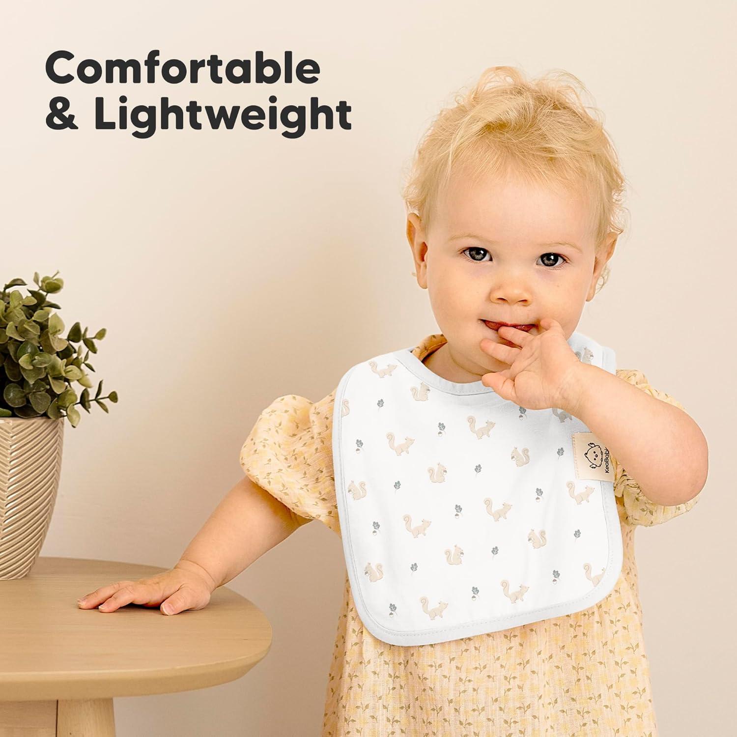 imageKeaBabies 8Pack Organic Baby Bibs for Boys Girls  Super Absorbent Cotton Drool Bibs for Baby Girl ampamp Boy Teething Toddler Drooling Newborn Ultra Soft ampamp Machine Washable BlushPrairie