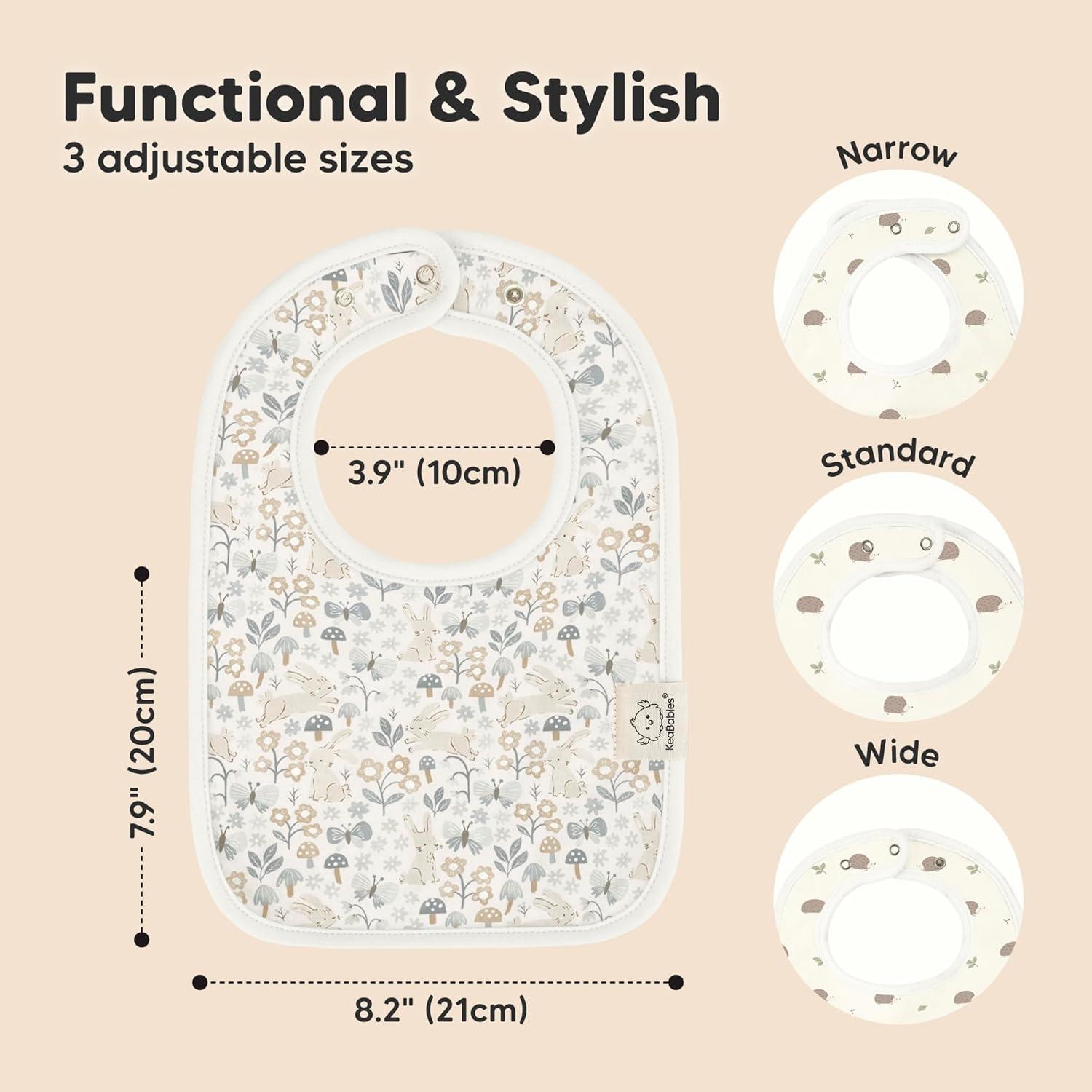 imageKeaBabies 8Pack Organic Baby Bibs for Boys Girls  Super Absorbent Cotton Drool Bibs for Baby Girl ampamp Boy Teething Toddler Drooling Newborn Ultra Soft ampamp Machine Washable BlushPrairie