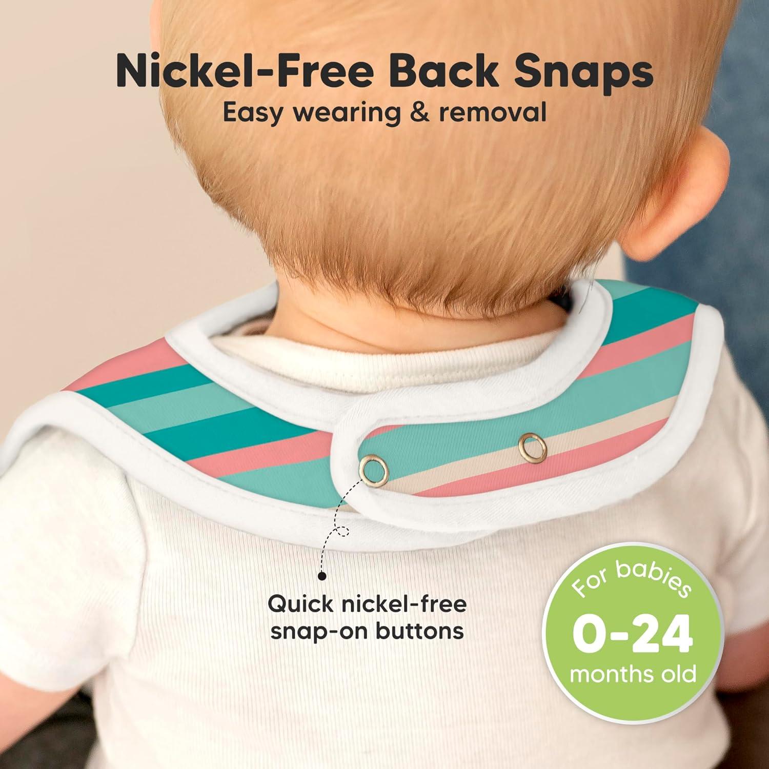 imageKeaBabies 8Pack Organic Baby Bibs for Boys Girls  Super Absorbent Cotton Drool Bibs for Baby Girl ampamp Boy Teething Toddler Drooling Newborn Ultra Soft ampamp Machine Washable BlushWildscape