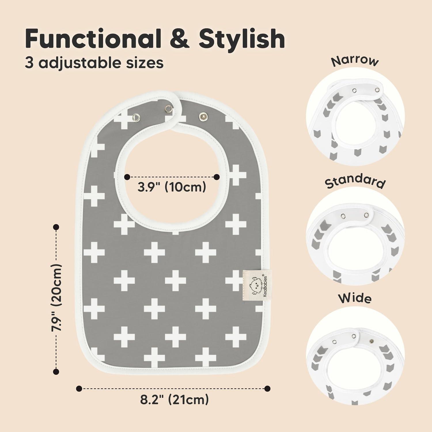 imageKeaBabies 8Pack Organic Baby Bibs for Boys Girls  Super Absorbent Cotton Drool Bibs for Baby Girl ampamp Boy Teething Toddler Drooling Newborn Ultra Soft ampamp Machine Washable BlushCrossroads