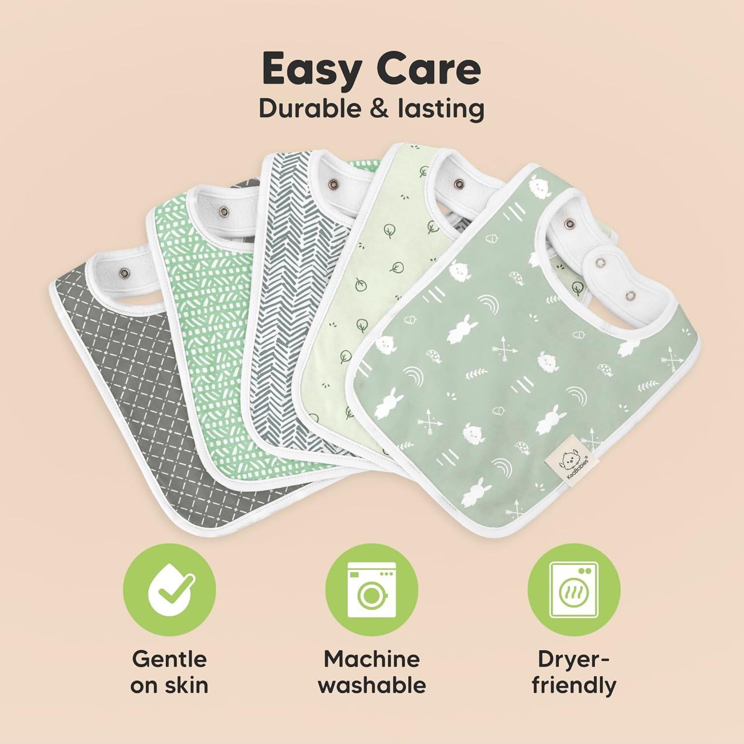 imageKeaBabies 8Pack Organic Baby Bibs for Boys Girls  Super Absorbent Cotton Drool Bibs for Baby Girl ampamp Boy Teething Toddler Drooling Newborn Ultra Soft ampamp Machine Washable BlushNordic