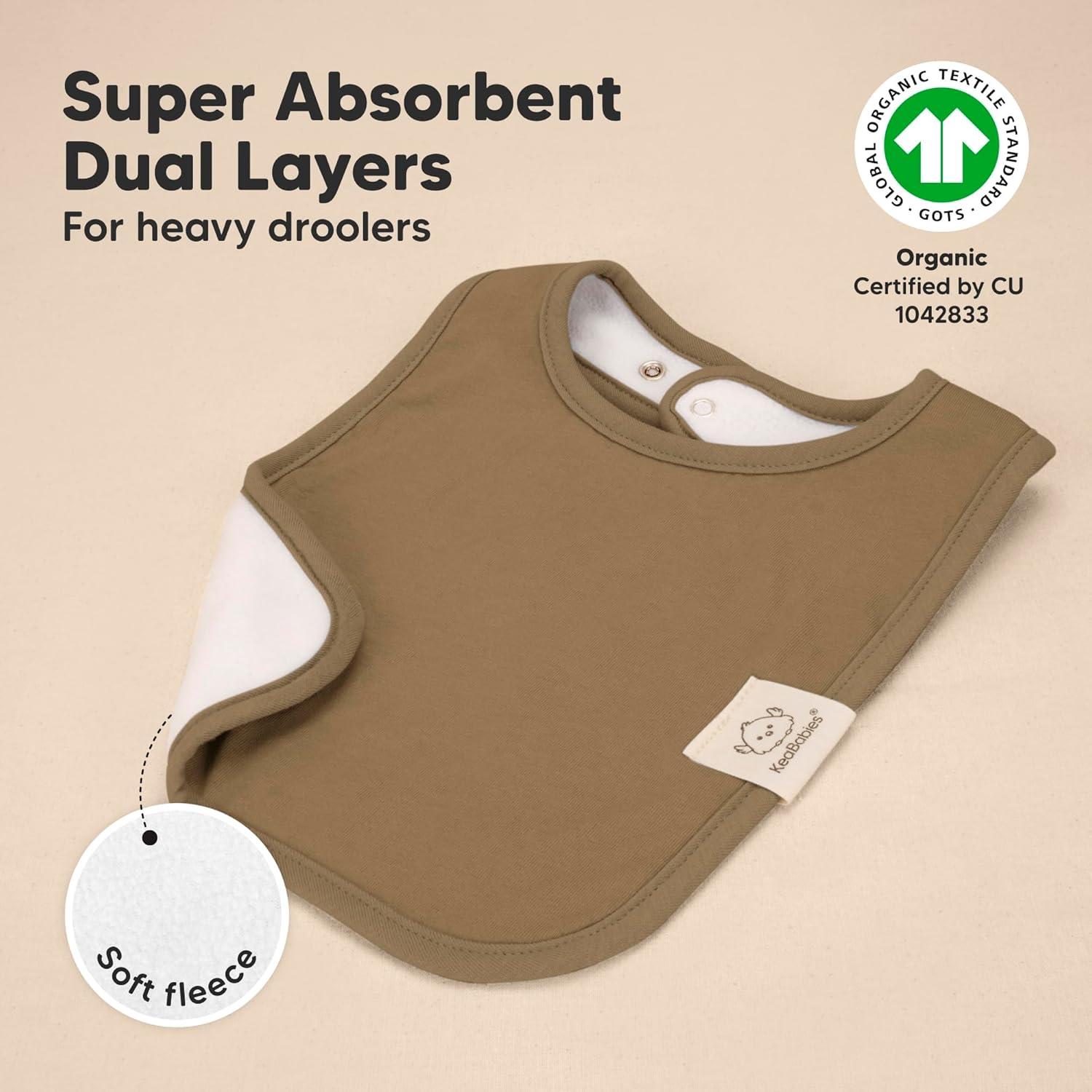 imageKeaBabies 8Pack Organic Baby Bibs for Boys Girls  Super Absorbent Cotton Drool Bibs for Baby Girl ampamp Boy Teething Toddler Drooling Newborn Ultra Soft ampamp Machine Washable BlushTerracotta