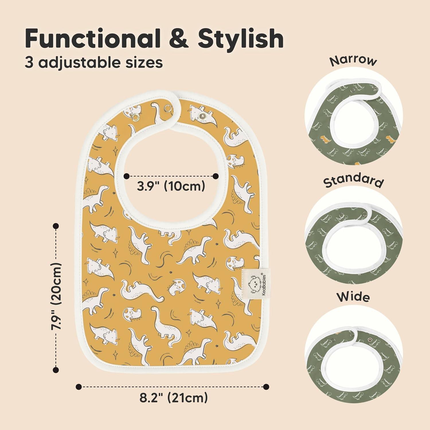 imageKeaBabies 8Pack Organic Baby Bibs for Boys Girls  Super Absorbent Cotton Drool Bibs for Baby Girl ampamp Boy Teething Toddler Drooling Newborn Ultra Soft ampamp Machine Washable BlushMesozoic