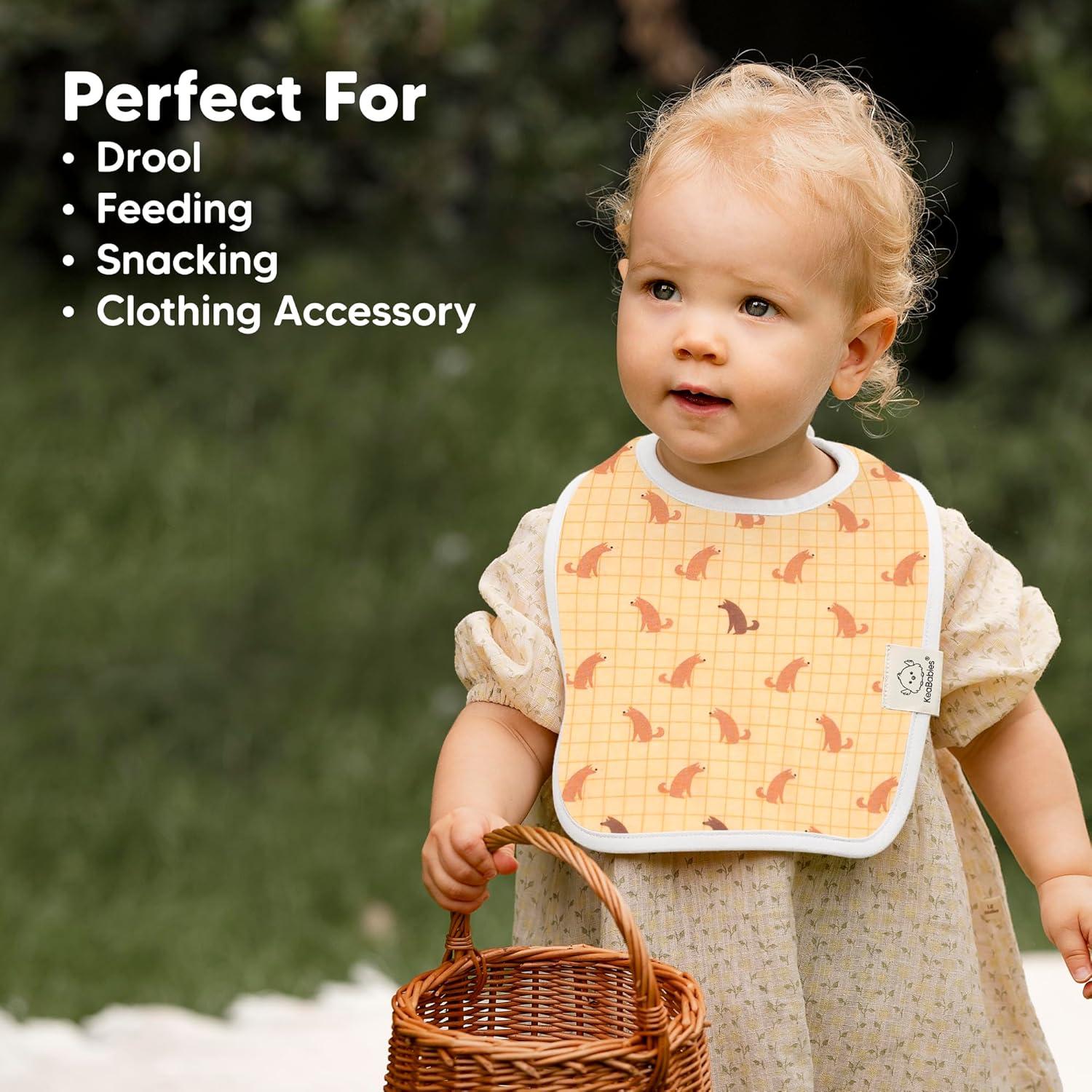 imageKeaBabies 8Pack Organic Baby Bibs for Boys Girls  Super Absorbent Cotton Drool Bibs for Baby Girl ampamp Boy Teething Toddler Drooling Newborn Ultra Soft ampamp Machine Washable BlushPets  Paws