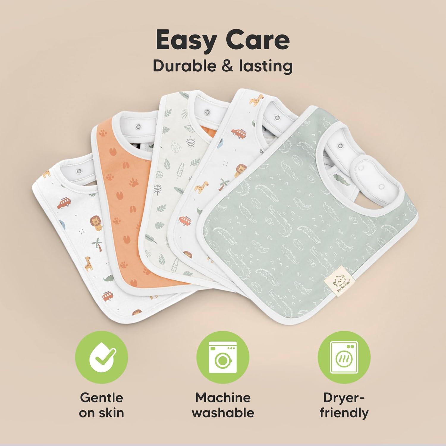 imageKeaBabies 8Pack Organic Baby Bibs for Boys Girls  Super Absorbent Cotton Drool Bibs for Baby Girl ampamp Boy Teething Toddler Drooling Newborn Ultra Soft ampamp Machine Washable BlushWilderness